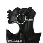 Faux Silver Plated Big Hoop‎ Fashion Jewelry Earrings Photo 3