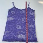 Aeropostale Purple Floral Lace Trim Cami Tank Top Women’s XL Stretch Photo 4