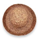 Vintage Bass Woven Braided Raffia Straw Sun Hat Dark Brown Y2K 90s Blossom OS Photo 3