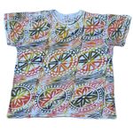 Vintage 90s All Over Print Floral Hawaiian Graphic T Photo 0