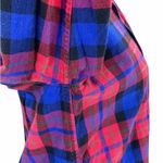 J.Crew Red/Blue Plaid Flannel Button Down Pajama Top Photo 4