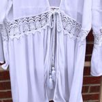 Blue Island  White swim cover up bell sleeves & Lace M Photo 4