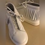 Hollie Watman women white leather Mocassin Fashion sneakers US 6 Photo 3