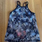 prAna  Balletic Tank in Black Digi Flower High Neck & Sweat Wicking, Size S Photo 0
