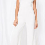 Super Down Purple Carmela Deep V Wide‎ Leg Jumpsuit Medium Photo 0