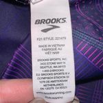 Brooks  Women's Running Leggings Purple Geometric Activewear Size L No drawstring Photo 5