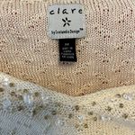 Clare Icelandic Design Sweater Pullover Embellished Collar Cotton Knit Cream M Size M Photo 1
