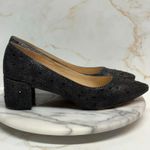Adrienne Vittadini Fiona Pump Heels Woman 8 Black Beaded Block Heel Pointed Toe Photo 3