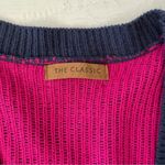 Valentine Hearts Love Sweetheart Cardigan Sweater The Classic Navy Pink Size L Blue Size L Photo 3
