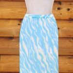 Vintage 90's Blue Silk Sequin Skirt Blue Size 1X Photo 3