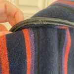 BB Dakota  Women's Striped Poncho in Navy and Red | Multicolor Striped Shawl Photo 6