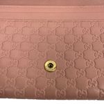 Gucci  Pink Microguccissim Leather Long Bifold Wallet GG Logo Photo 8
