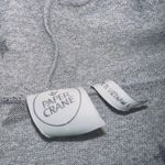 Paper Crane Gray Star Print Long Sleeve Fleece Cozy Hooded Pullover size large Photo 2