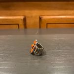Paparazzi NWOT POPPY POP-TASTIC - ORANGE FLORAL SILVER RING -  Photo 3