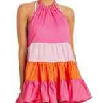 Solid & Striped NWT  Brianna Colorblock Halter Cover-up Dress Pink Tangerine XL Photo 18