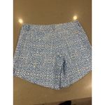 Adidas  Womens‎ Golf Shorts Size 12 Blue White Geometric Pattern Pockets Photo 4