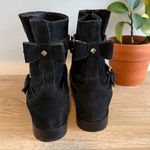 Kate Spade  Sabina Suede Double Buckle Moto Boot Black Size 10 Biker Bikercore Photo 8