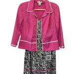 Island Republic Black & White Dress with Pink Jacket Size 8 Photo 2