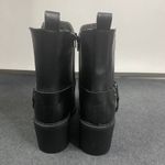 Pazzle  Ankle Boots Womens Block Heel Western Buckle Detail Black Sz 9‎ Photo 3