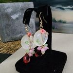 Pretty Feminine Handmade Drop earrings Pink Photo 0