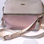 Lovestitch Brand Name Pink Beige Dome Crossbody Shoulder Bag Tassel Gold Hardware Photo 0