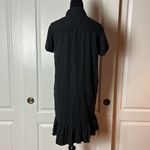 Velvet Heart  BLACK BUTTON UP COLLARED RUFFLE HEM DRESS Photo 2