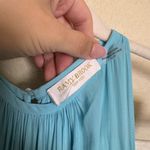 Ramy Brook  Audrey Blouson Midi Dress‎ Sz XS Turquoise Satin Sleeveless Photo 5