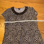 East 5th  Women’s XL Short Sleeve Animal Print Top Embellished Neckline Leopard Photo 5