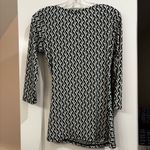 Tahari  Green, Black, and White Patterned Blouse Photo 2