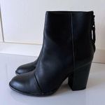 Rag and Bone Newbury Black Leather Ankle Heel Booties Size 37 7 US Photo 0