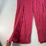 Trina Turk  Sz S Genie Bright Pink Front Slit Lounge Pants Gauze Beachy Vacation Photo 3