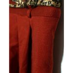 Tommy Hilfiger Red Skirt 8 Pleated Leopard Belt Preppy Y2K Classic Career Office Photo 2