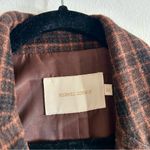 Brown Plaid Women's Blazer Jacket Size M Photo 2