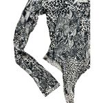 Free People Gotcha Bodysuit Women Black Snakeskin VNeck Top sz small Photo 10