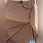 H&M  brown shimmer midi skirt with slit and waist tie Photo 1