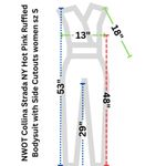 Collina Strada Ruffled Bodysuit with Side Cutouts Hot Pink NWOT womens S Photo 1