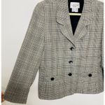 Vintage Carroll Reed Wool Blazer Gray Plaid Preppy Academia Clueless Style Sz 10 White Photo 2