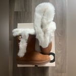 SO New!  Fur Boots Tan Sz 6 Photo 4