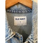 Old Navy NWT distressed pleated front jean jacket relaxed fit Size XL classic Photo 4
