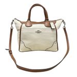 Coach Mickie Satchel in Spectator Leather #F37679 New in Silver/Chalk/Saddle Photo 3