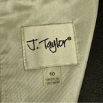 Julian Taylor Silver & Black Netting w/ Sewed Flowers A-Line & High Low Size 10 Photo 10