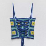 ZARA crochet top blouse crop top bandeau open work summer vacation open back Photo 6
