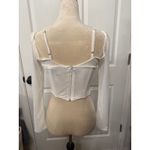 White Fox Boutique White Fox Must Be Magic White Long Sleeve Bustier Corset Top, M Photo 4