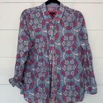 Talbots  Women’s XLP Patterned Button Down Blouse Office Core Career Photo 0