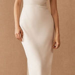 Sachin + Babi NWT Sachin +‎ Babi Pema Dress Size 2 White Pearl Slip Midi Cowl Neck Photo 0