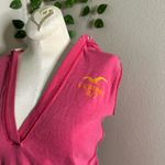 Hollister Vintage Women’s Pink Holister True Y2K Hoodie Top Size Medium RARE Photo 2