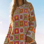Show Me Your Mumu  Mamacita Coverup in Tutti Fruit Crochet Granny Square Floral S Photo 0