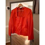 Metrostyle Blazer Jacket Women's Orange Sateen Size 12 Photo 1