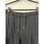 H&M Divided Black Cargo Jogger Pants Drawstring Waist Pockets Women's Photo 6