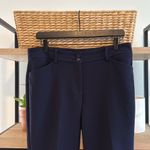 Talbots  Mid-Rise Hampshire Ankle Navy Woven Career Dress Pant Trouser, 8P Photo 1